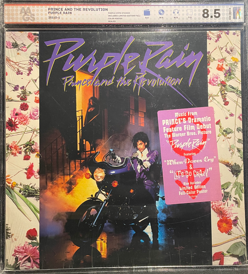 Prince Purple Rain (1984) - Hype Sticker / Poster Sealed VMG / AAGS 8.5