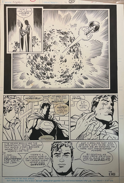 Mike Mignola World of Krypton #4 Story Page 23 Original Art (DC, 1988)