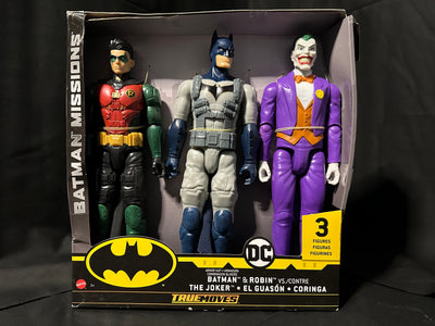 Batman Missions: True Moves 3-Pack Includes Batman, Robin, and The Joker