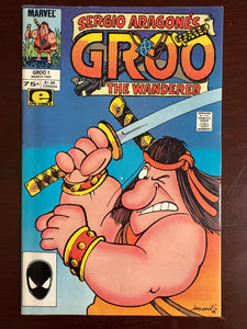 Groo the Wanderer #1 FN/VF (7.0) signed and sketched by Sergio Aragonés