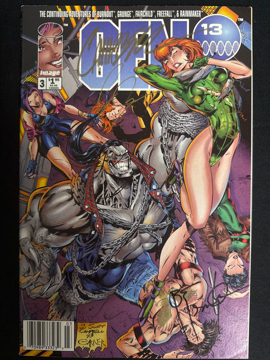 Gen 13 #  3 Newsstand NM (9.4) Signed by Campbell, Choi, Garner