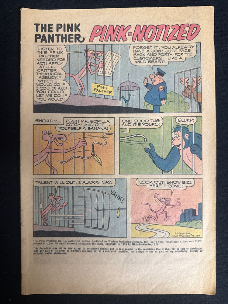 Pink Panther # 15 Gold Key PR (0.5)