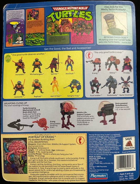 Teenage Mutant Ninja Turtles Krang Playmates 1989 Unpunched