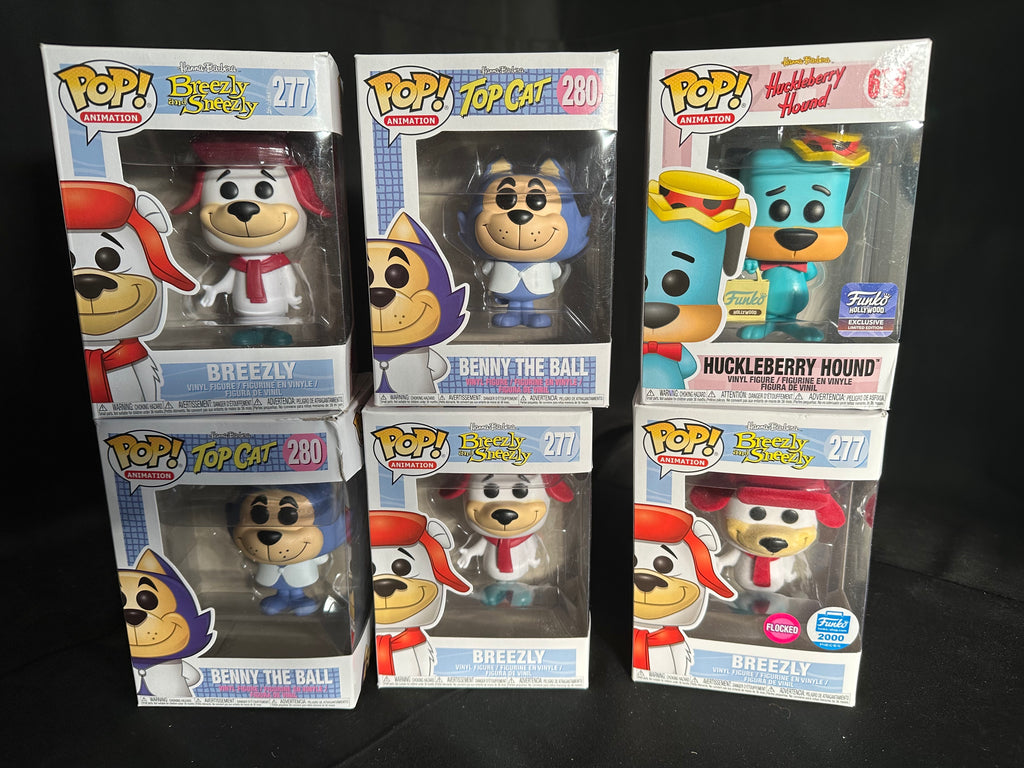 Funko Hanna-Barbera Top Cat, Huckleberry Hound, Breezley and Sneezly E ...