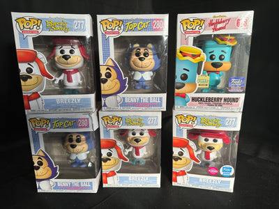 Funko Hanna-Barbera Top Cat, Huckleberry Hound, Breezley and Sneezly Exclusives (6 Figures)
