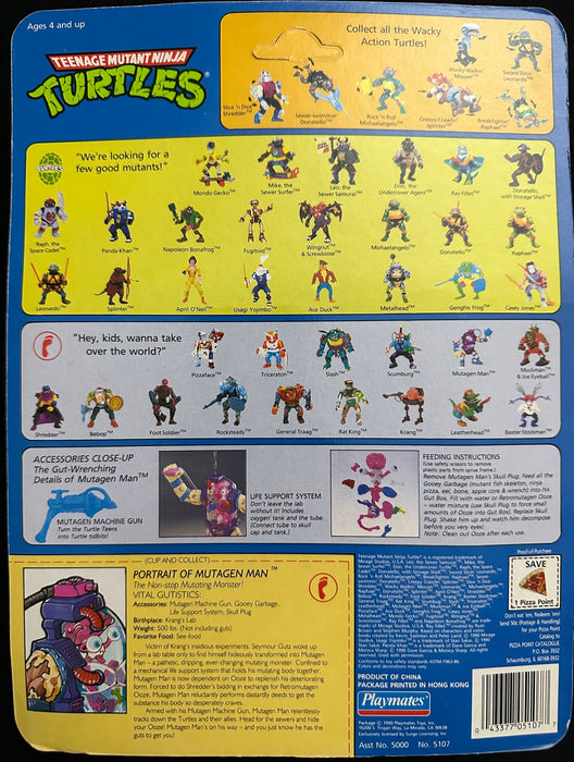 Teenage Mutant Ninja Turtles Mutagen Man Playmates 1990 Unpunched