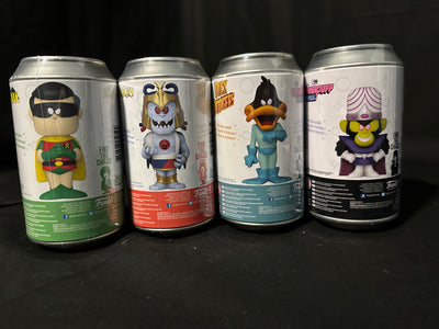 Funko Soda Vinyl Figures - Duck Dogers, Mumm-Ra, Robin, and Mojo Jojo (4 Cans)
