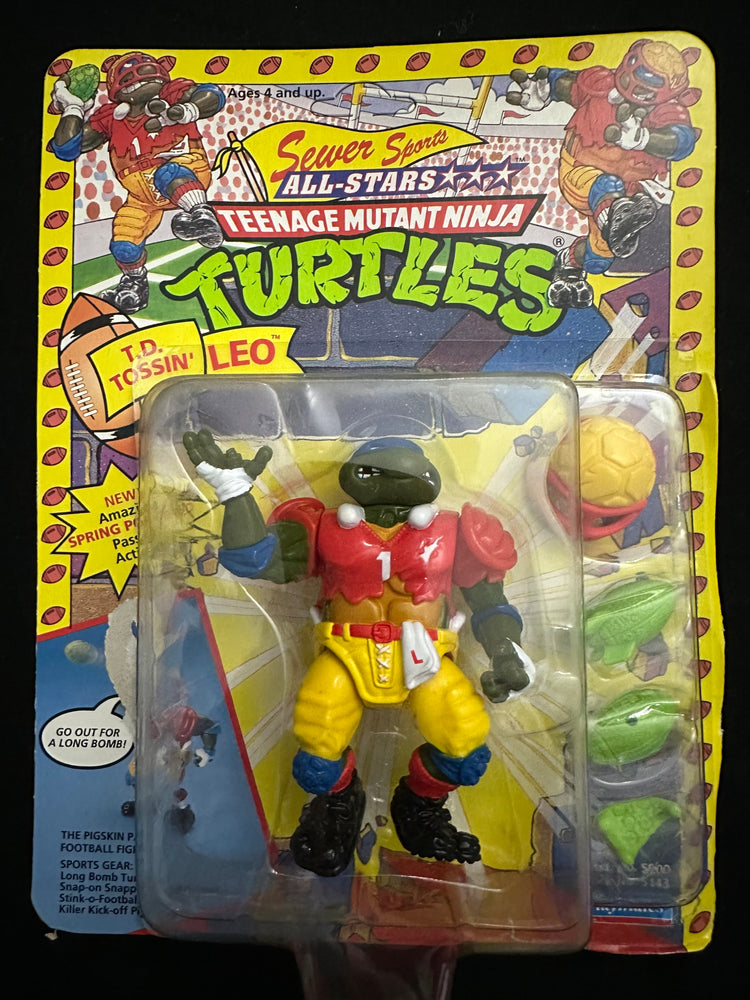 Teenage Mutant Ninja Turtles T.D. Tossin' Leo Playmates 1991 Unpunched