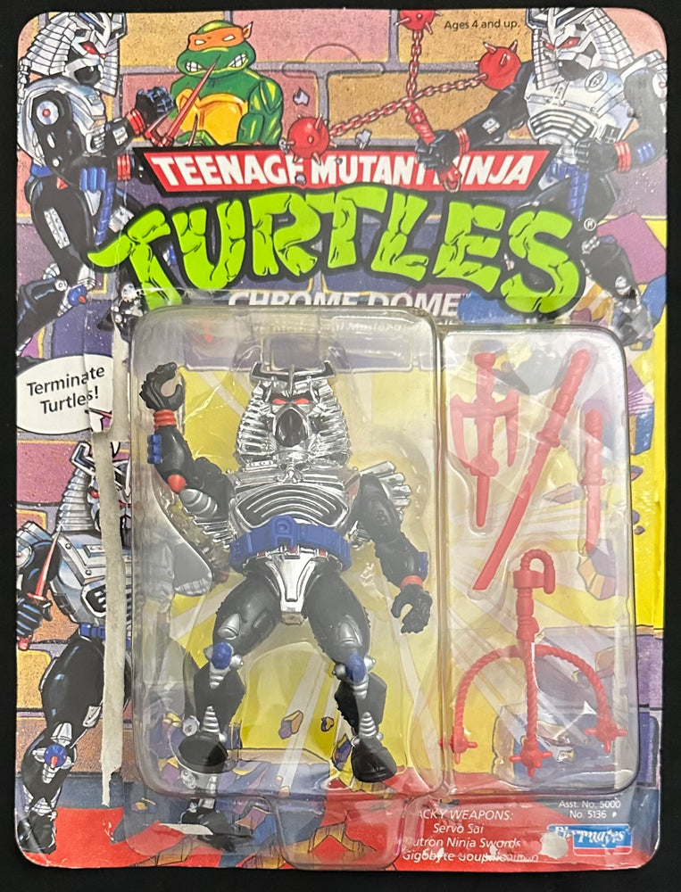 Teenage Mutant Ninja Turtles Chrome Dome Playmates 1991 Unpunched