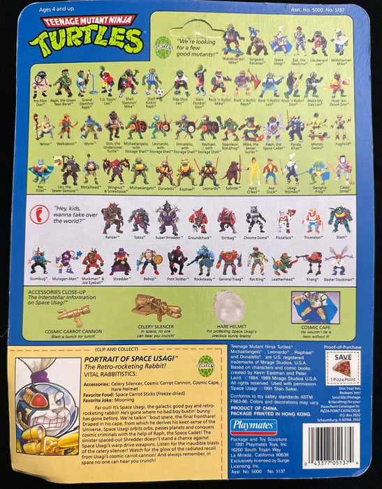 Teenage Mutant Ninja Turtles Space Usagi Playmates 1991 Unpunched
