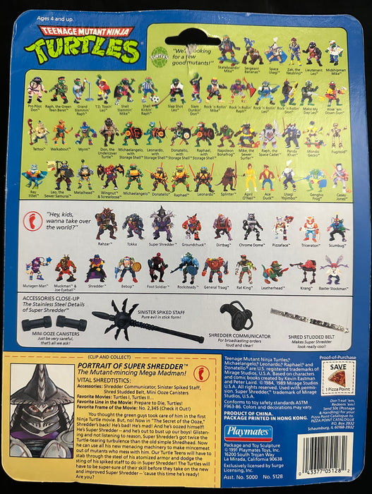 Teenage Mutant Ninja Turtles Super Shredder Playmates 1991