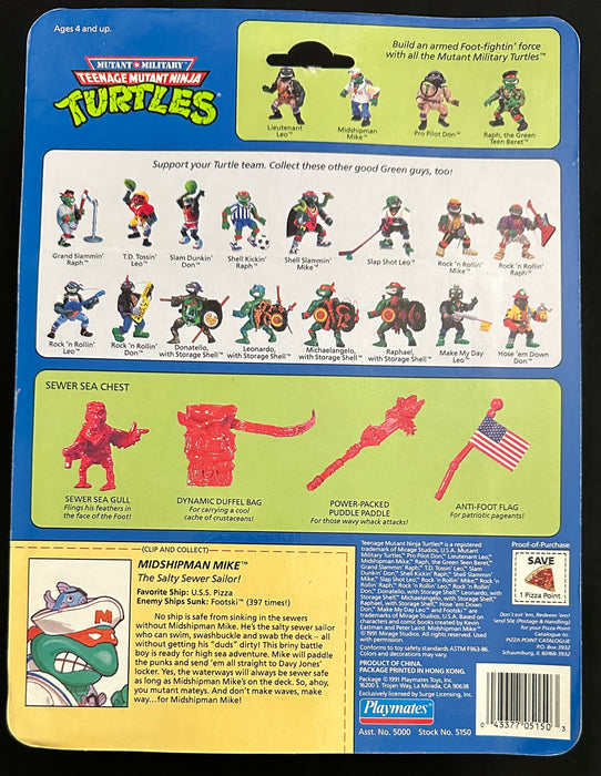 Teenage Mutant Ninja Turtles Midshipman Mike Playmates 1991