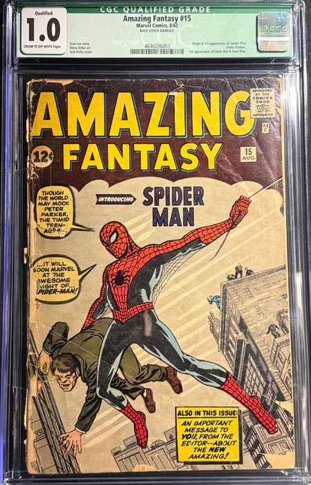 Amazing Fantasy # 15  CGC 1.0