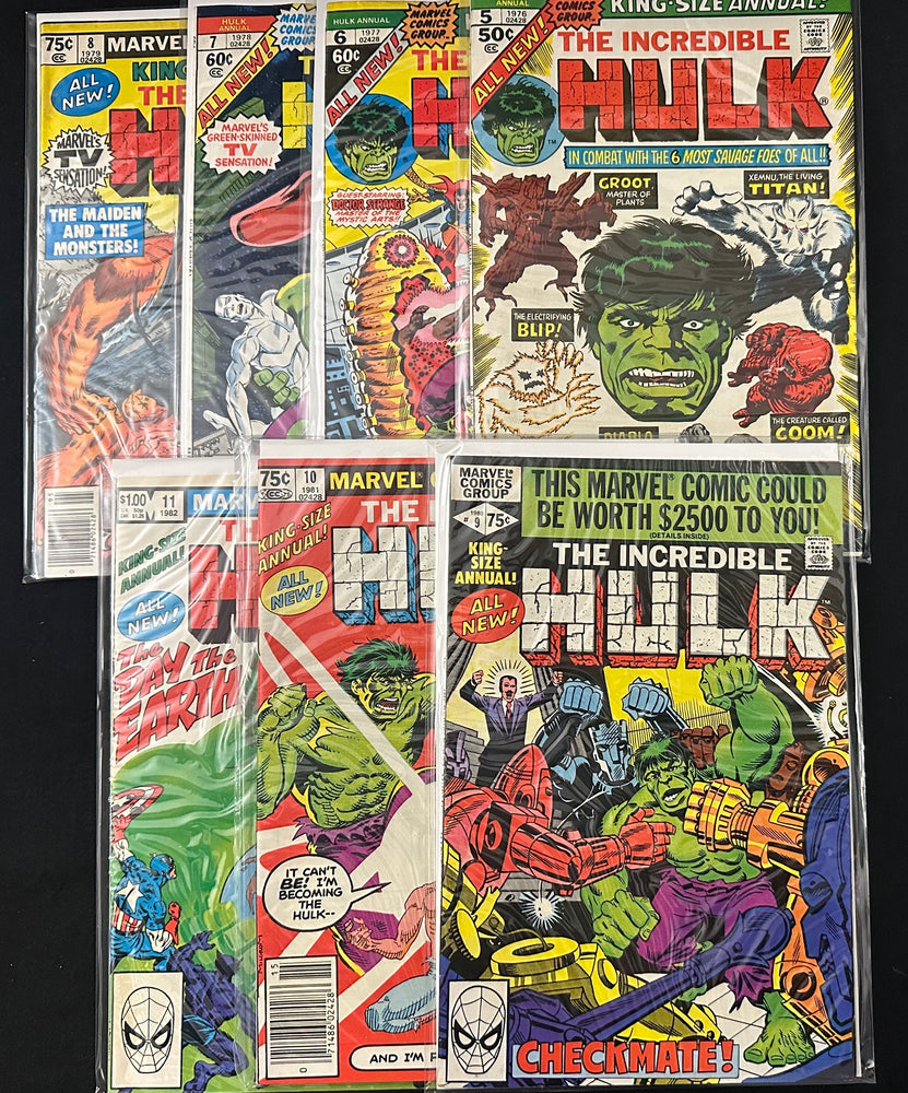 Incredible Hulk Annual #  5-11 (7 Issues)