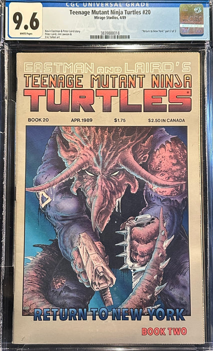 Teenage Mutant Ninja Turtles #20 (1989) CGC 9.6 White Pages