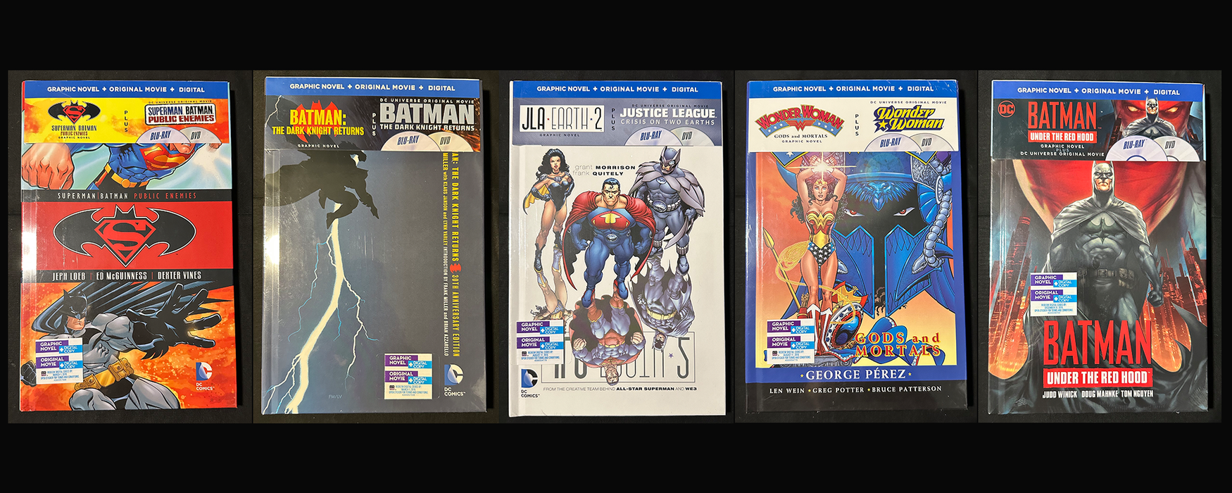 DC Comics Graphic Novels + Original Movies 5 Books & Movies