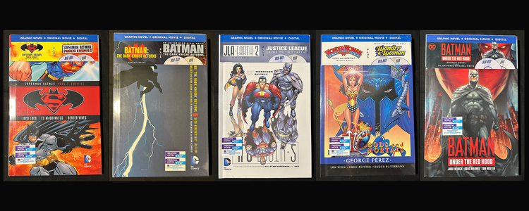 DC Comics Graphic Novels + Original Movies 5 Books & Movies