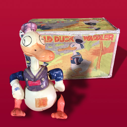 Donald Duck Celluloid Waddler with Box (Paul Morantz Collection)