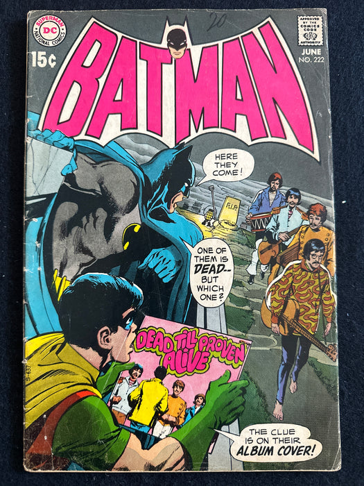Batman #222 VG- (3.5) Beatles