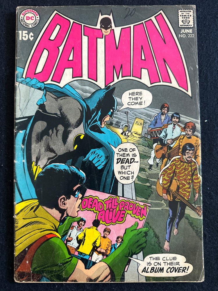 Batman #222 VG- (3.5) Beatles