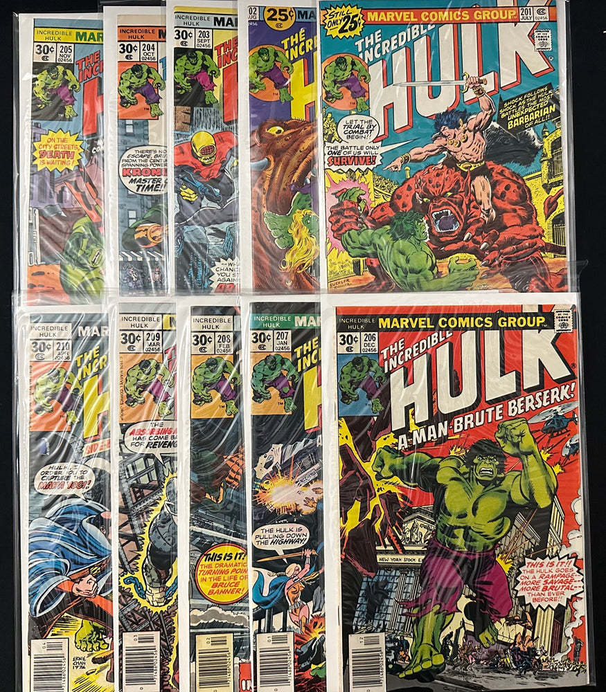 Incredible Hulk #201-210 (10 Issues)