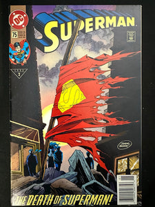 Superman # 75 Newsstand NM- (9.2)