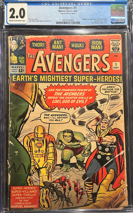 Avengers #  1 CGC 2.0