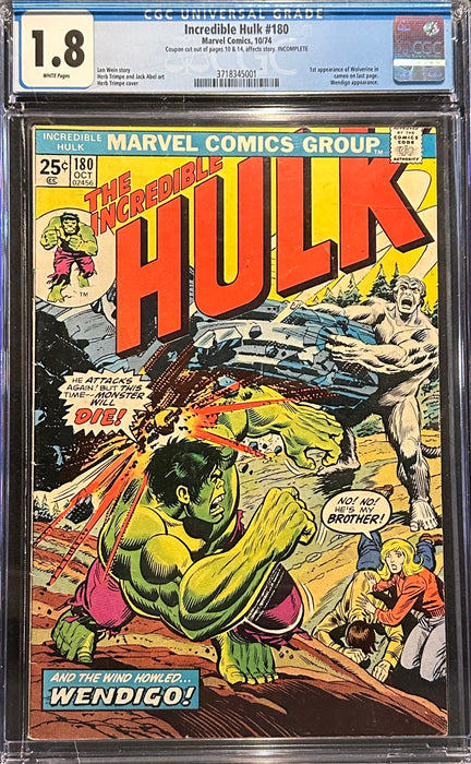 Incredible Hulk #180-182 Set: The Wolverine