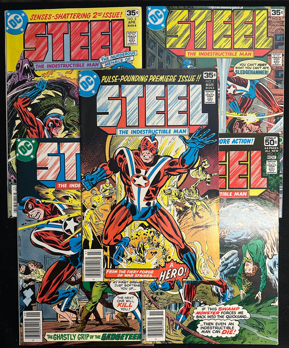 Steel, the Indestructible Man Set #1-5  VF- (7.5)