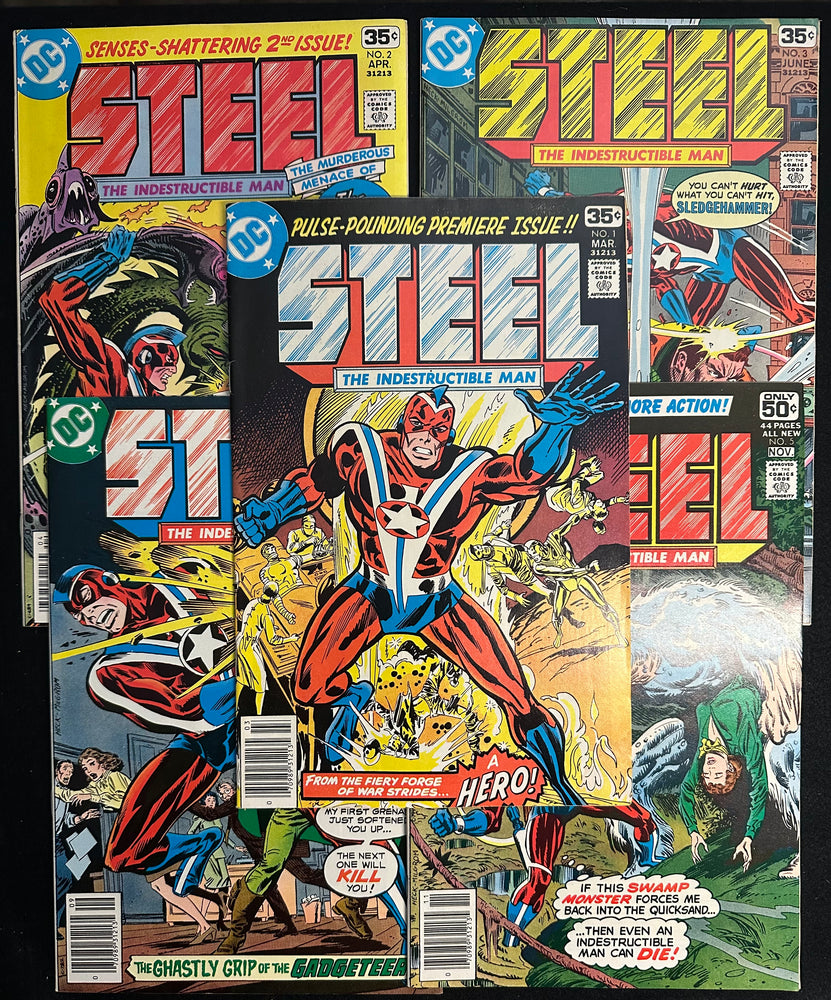 Steel, the Indestructible Man Set #1-5  VF- (7.5)
