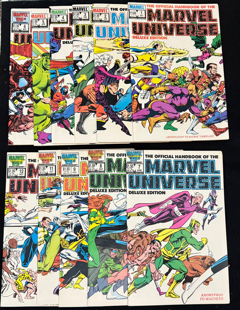 Official Handbook of the Marvel Universe #1-10,12  (1985) VF (8.0)