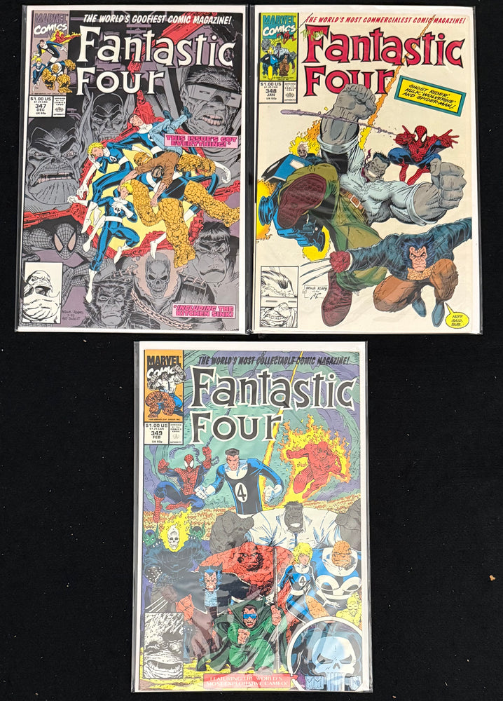 Fantastic Four #347-349 NM (9.4) Arthur Adams
