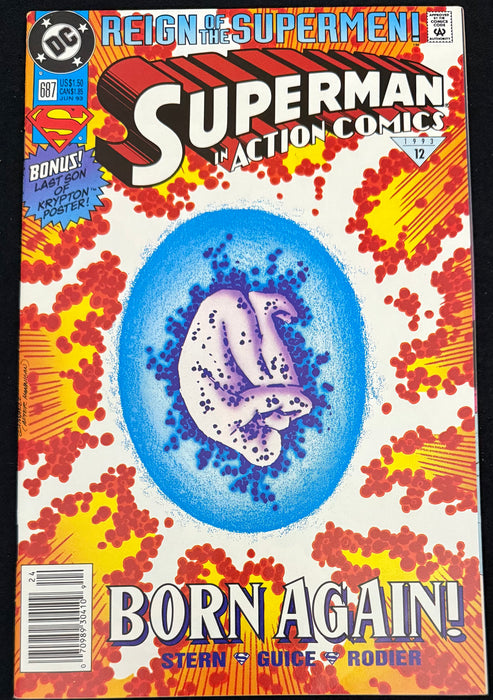 Action Comics #687  Newsstand NM- (9.2)