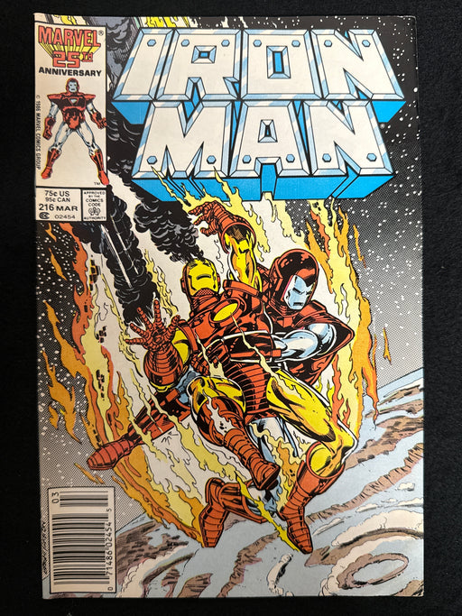 Iron Man #216  Newsstand VF- (7.5)