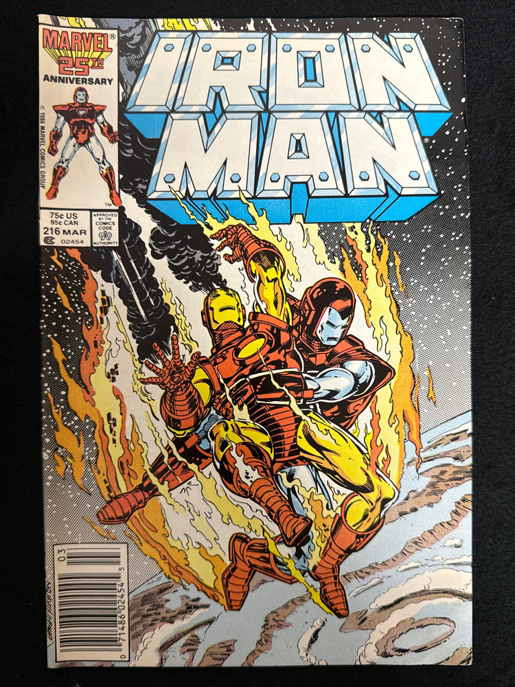 Iron Man #216  Newsstand VF- (7.5)