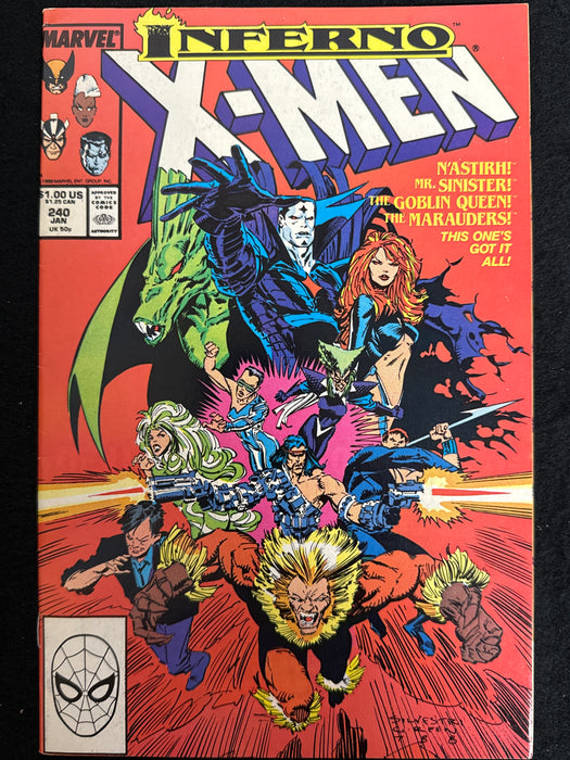 Uncanny X-Men #240  Newsstand VF (8.0)