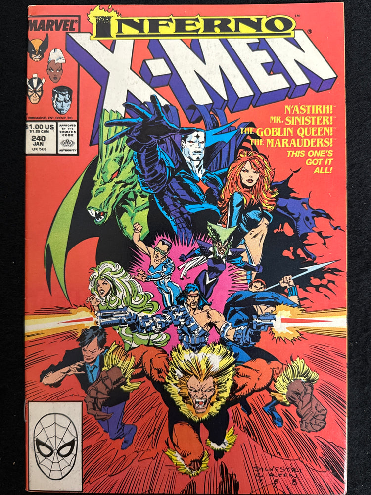Uncanny X-Men #240  Newsstand VF (8.0)