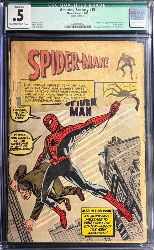Amazing Fantasy # 15  CGC 0.5