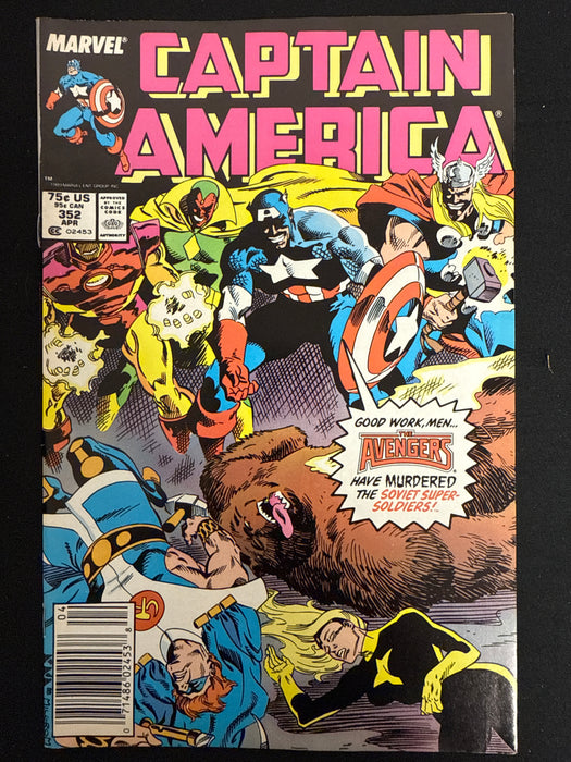 Captain America #352  Newsstand VF- (7.5)