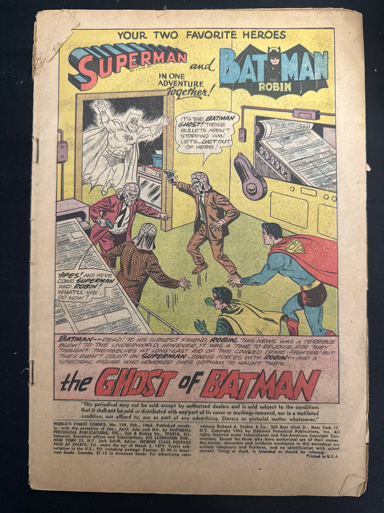 Coverless: World's Finest Comics #139 NG