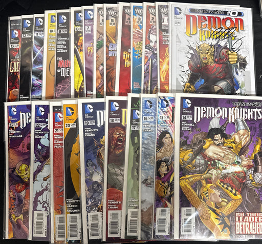 Demon Knights # 0,1-23  NM+ (9.6) Signed