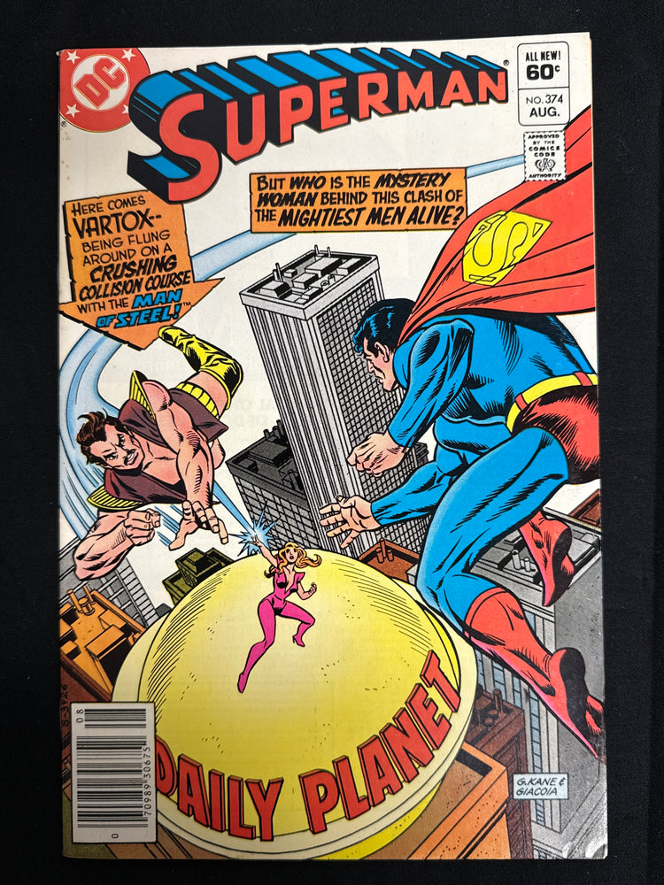 Superman #374  Newsstand VF (8.0)
