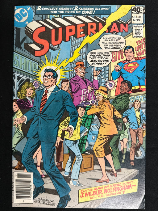 Superman #341  Newsstand Vol. 41 FN (6.0)