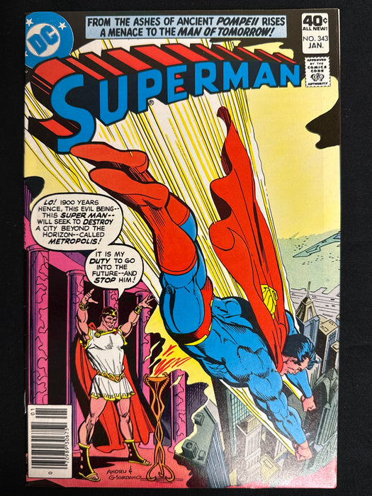 Superman #343  Newsstand Vol. 42 FN/VF (7.0)