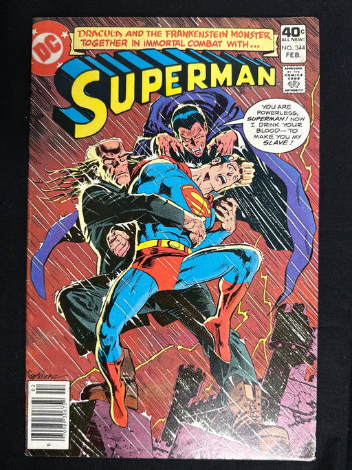 Superman #344  Newsstand Vol. 42 VF- (7.5)