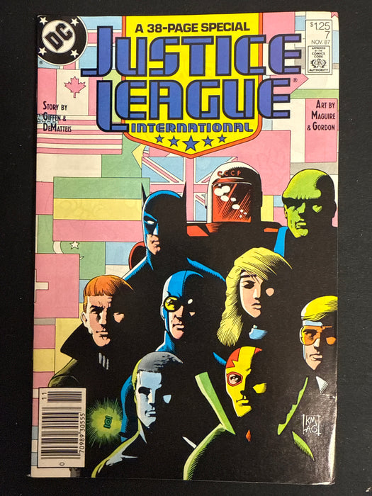 Justice League International #  7 Newsstand VF- (7.5)