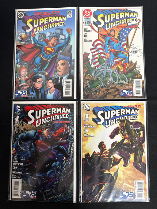 Superman Unchained #  1  NM+ (9.6) Variants - Signed Dan Jurgens