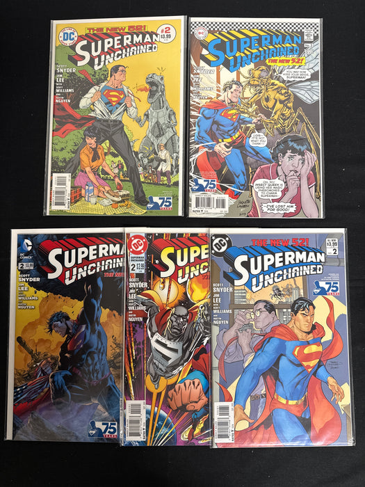 Superman Unchained #  2  NM+ (9.6) Variants