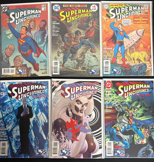 Superman Unchained #  4  NM+ (9.6) Variants
