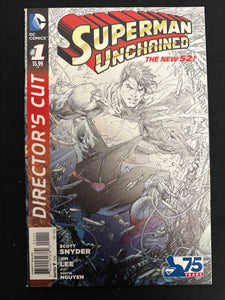 Superman Unchained #  1 Jim Lee / Scott Williams B & W Cover NM+ (9.6)